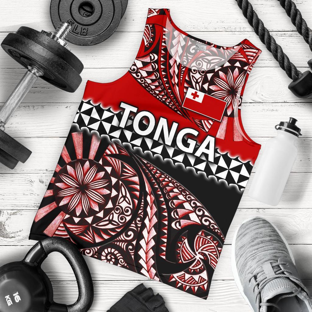 Tonga Men Tank Top Polynesian Tattoo Tongan Tapa - Vibe Hoodie Shop