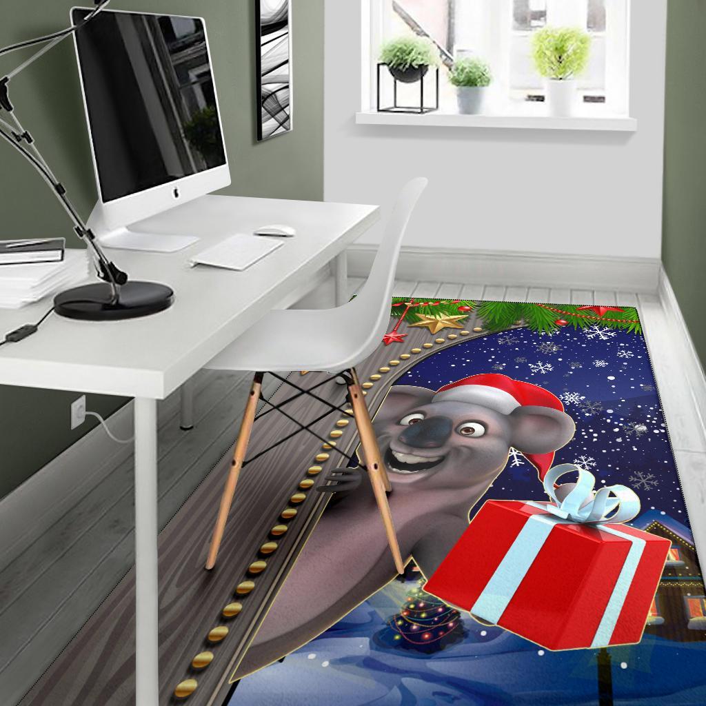 Christmas Area Rug - Fun Koala Christmas - - Vibe Hoodie Shop