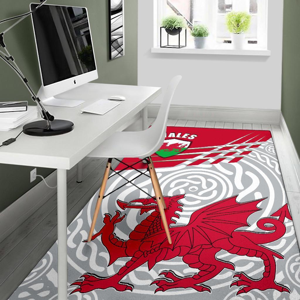 Wales Area Rug - Welsh Cymru With Celtic Patterns - Vibe Hoodie Shop