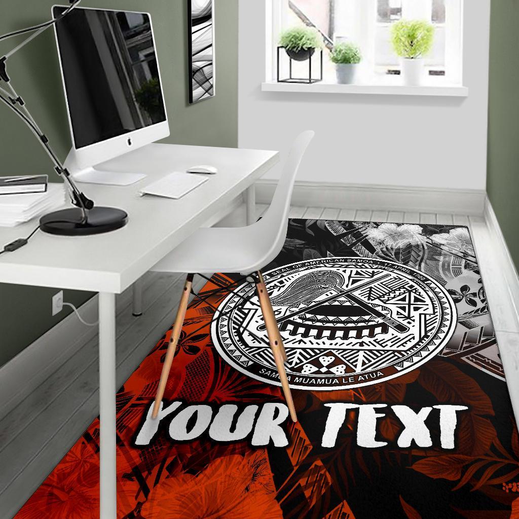 American Samoa Personalised Area Rug - Vintage Polynesian Style - Vibe Hoodie Shop