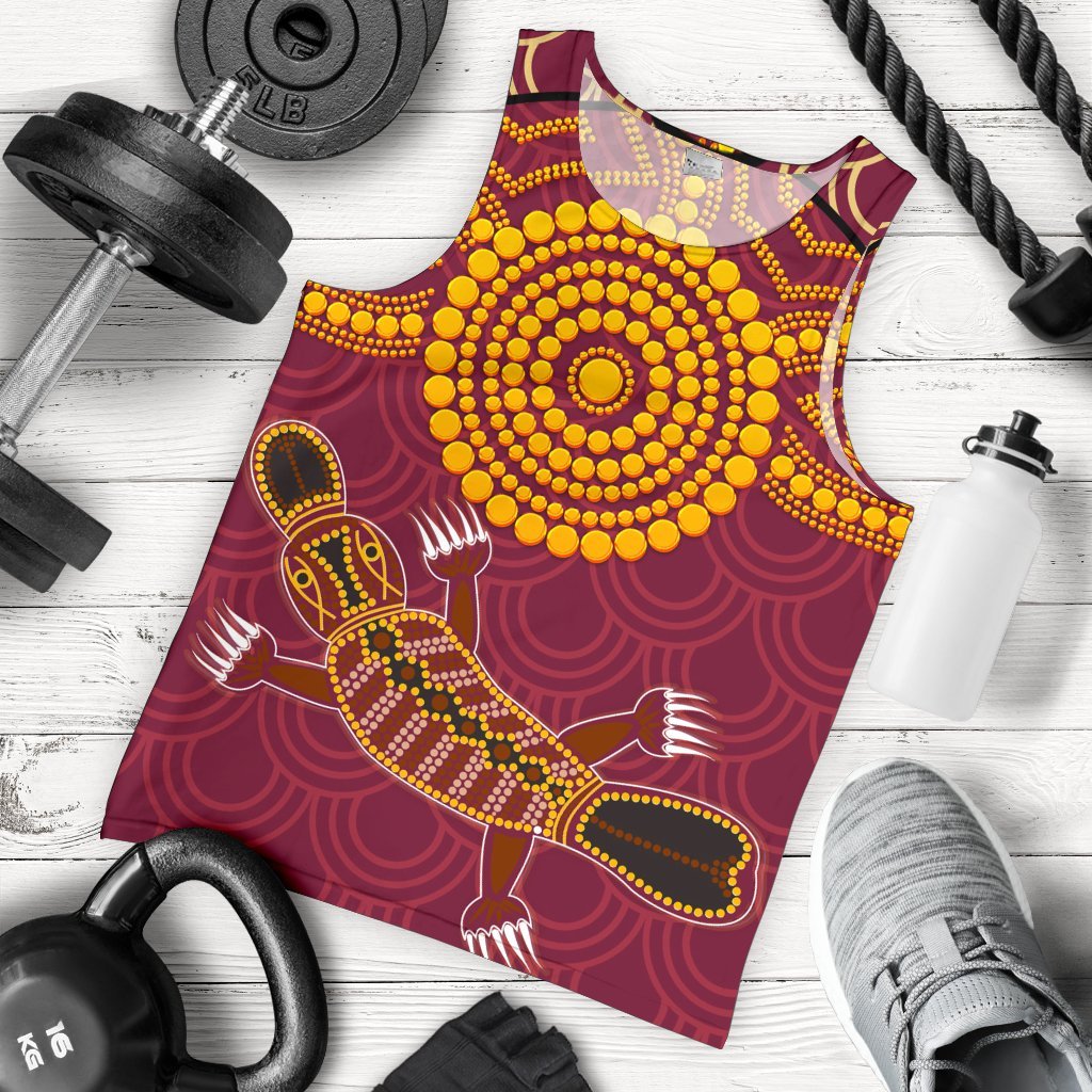 Aboriginal Men's Tank Top - Aboriginal Platypus - Vibe Hoodie Shop