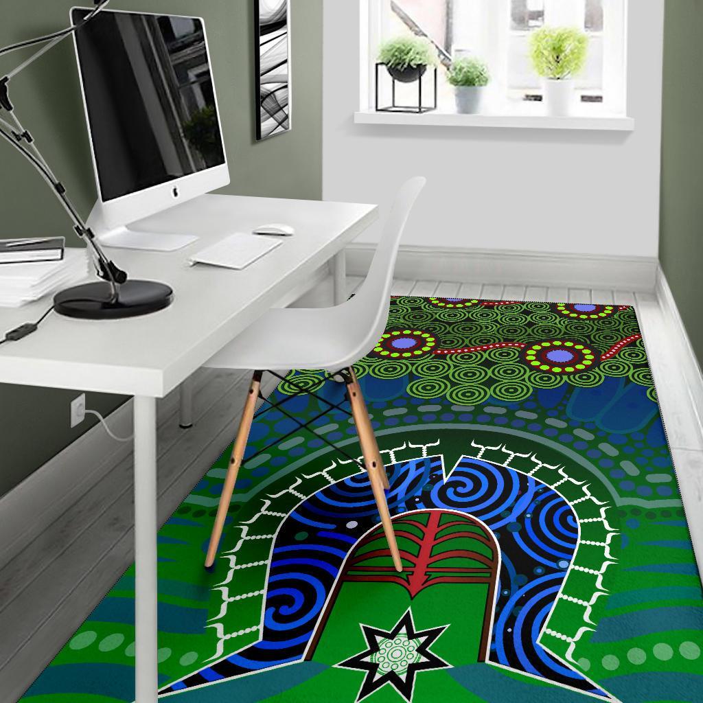 Torres Strait Area Rug - Dhari And Dot Patterns - Vibe Hoodie Shop