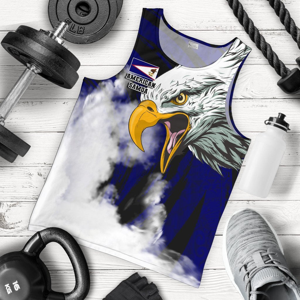 American Samoa Men Tank Top Bald Eagle Powerful - Vibe Hoodie Shop