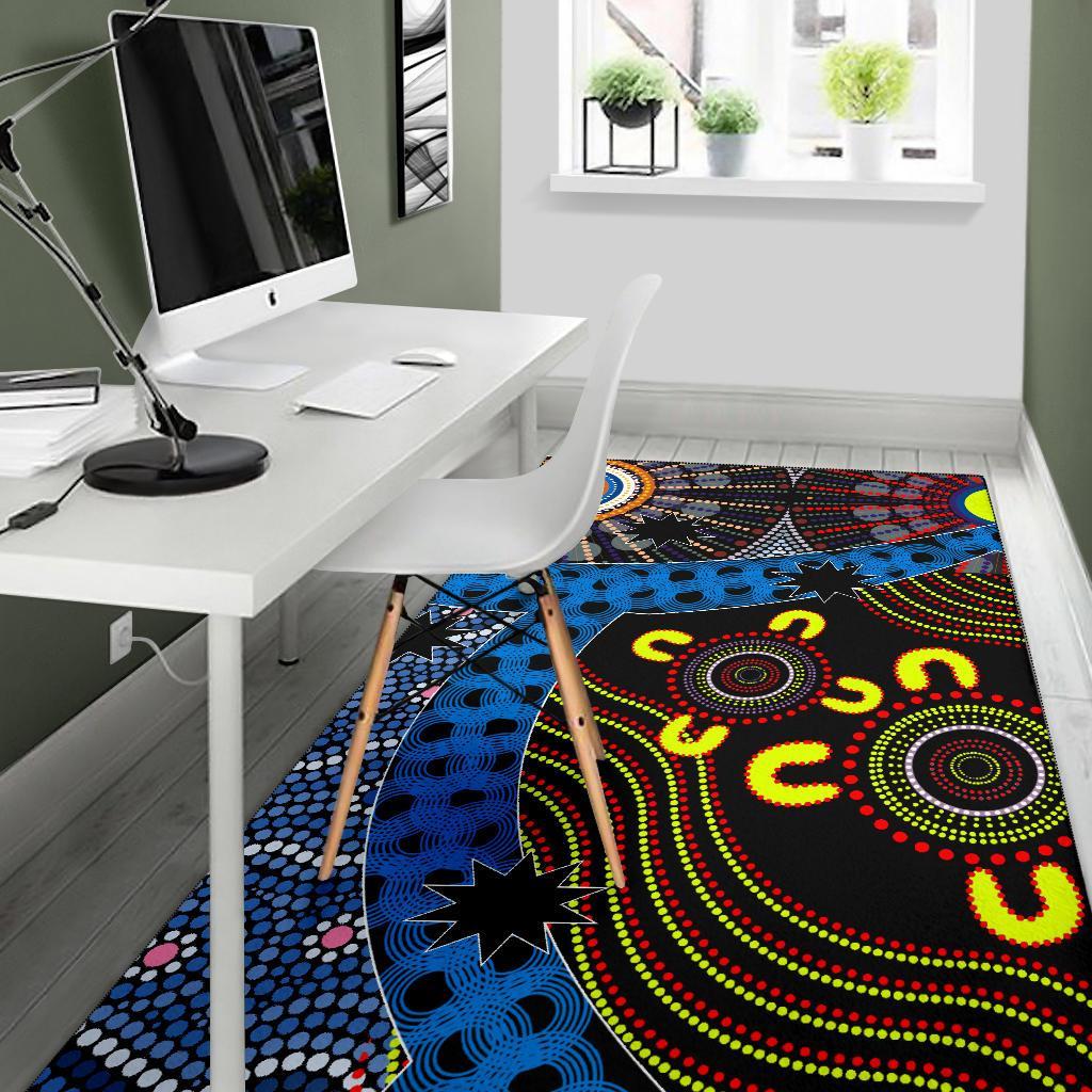 Area Rug - Aboriginal Dream River - Vibe Hoodie Shop