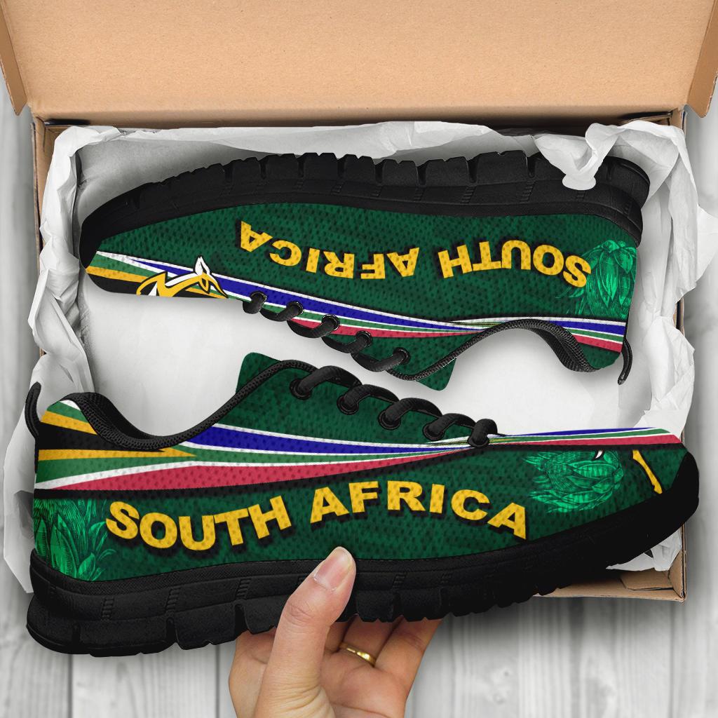 South Africa Sneakers Springboks Rugby Be Unique - Green - Vibe Hoodie Shop