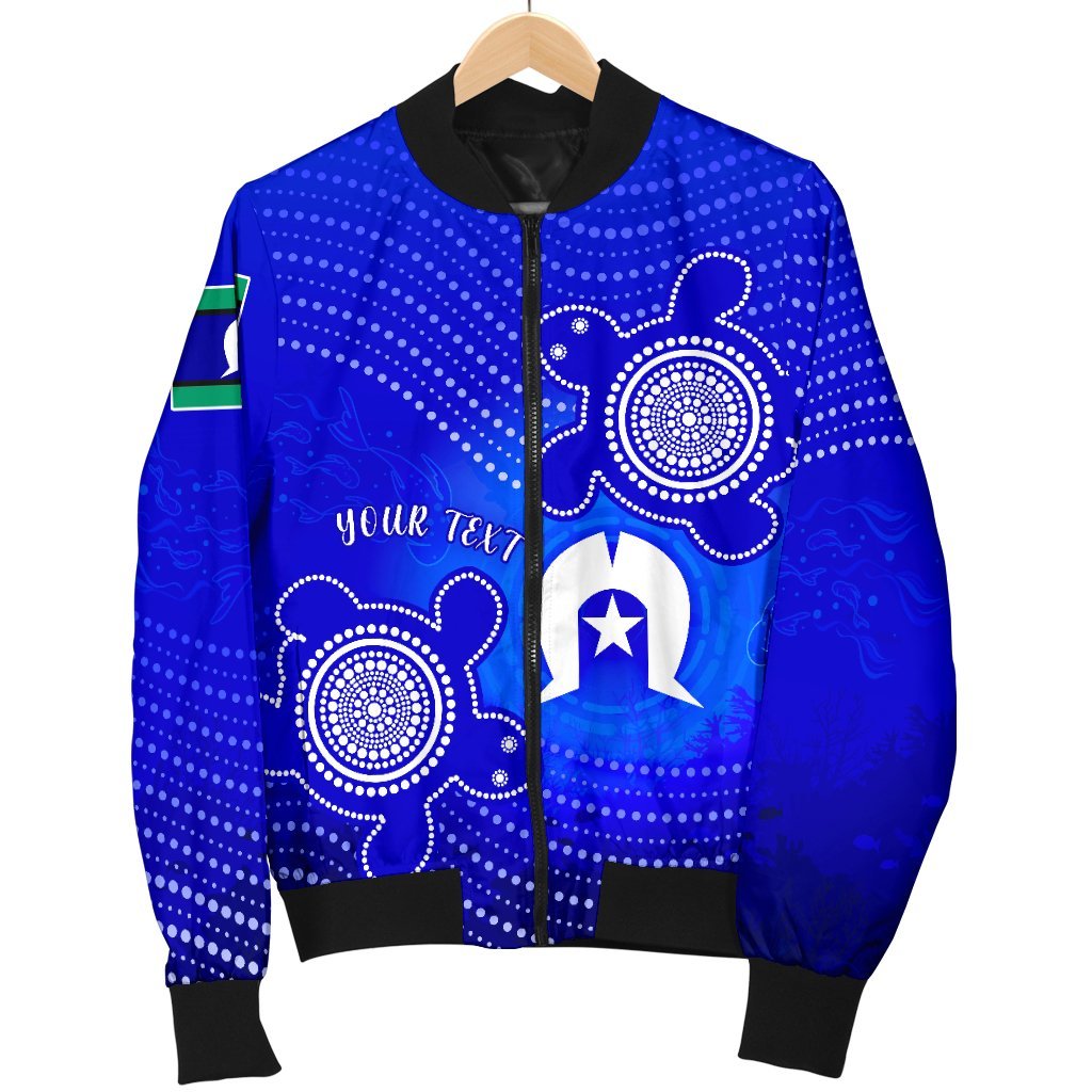 Torres Strait Islanders Women's Bomber Jacket - Torres Symbol With Turtle - Vibe Hoodie Shop