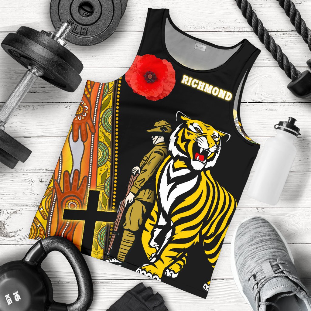 (Custom Personalised) Richmond Premier Men's Tank Top Tiger And Soldiers - Vibe Hoodie Shop