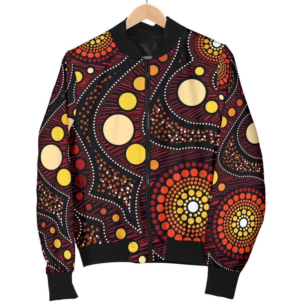 Aboriginal Men's Bomber Jacket - Aboriginal Art Ver01 - Vibe Hoodie Shop