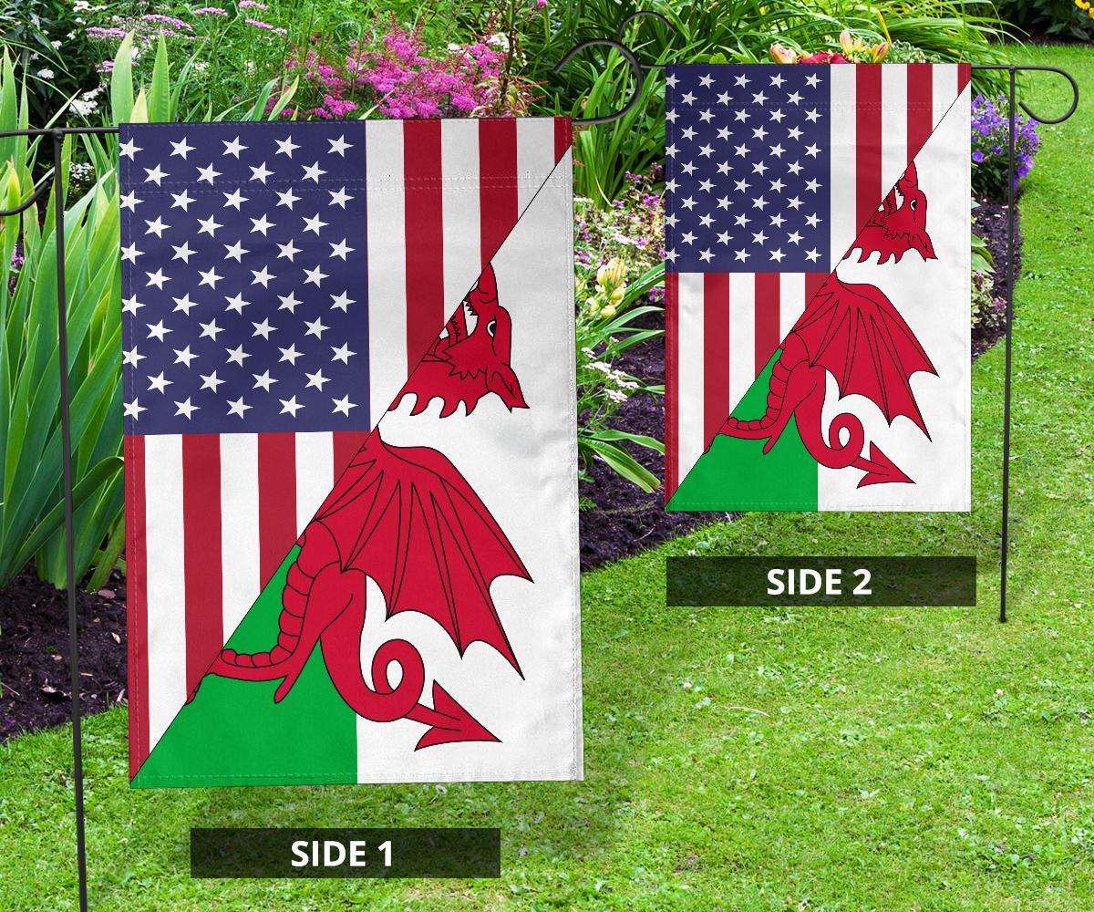 US Flag with Wales Flag - Vibe Hoodie Shop