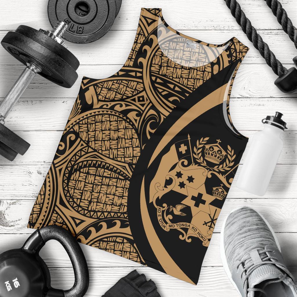 Tonga Polynesian Men's Tank Top - Circle Style 05 - Vibe Hoodie Shop