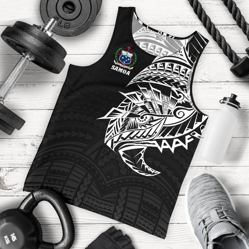 Samoa Tattoo Rugby Style Men's Tank Top Black - Vibe Hoodie Shop