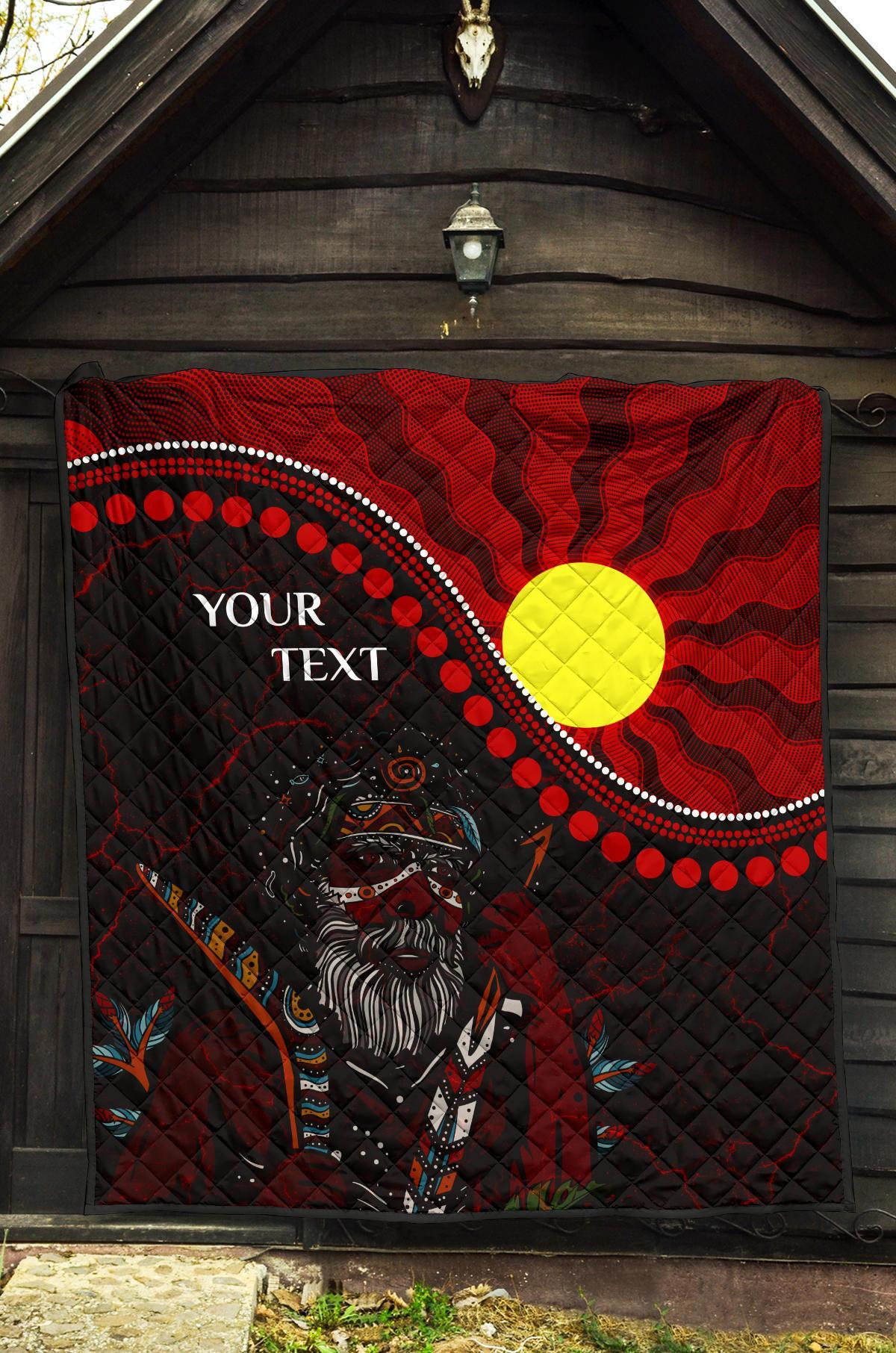 Custom Aboriginal Premium Quilt - Indigenous People And Sun - Vibe Hoodie Shop