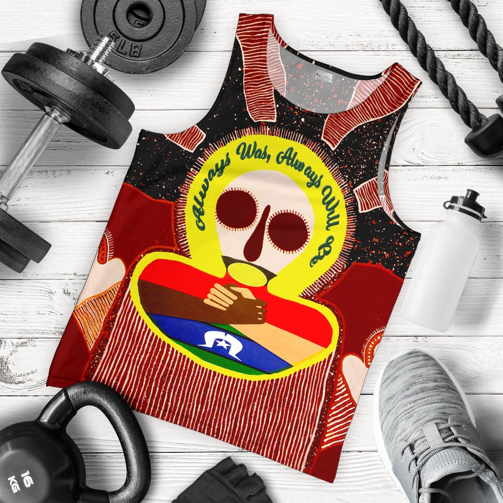 Aboriginal and Torres Strait Islanders Men's Tank Top - NAIDOC Style - Vibe Hoodie Shop