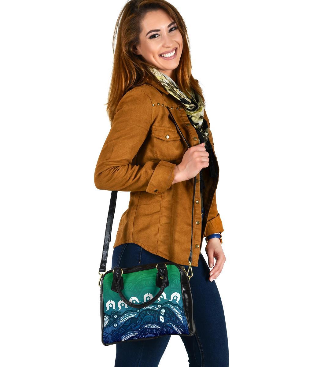 Torres Strait Islands Shoulder Handbag - Blue - Vibe Hoodie Shop