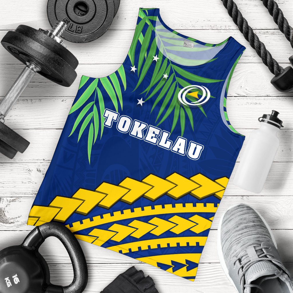 Tokelau Rugby Men Tank Top Coconut Leaves - Vibe Hoodie Shop