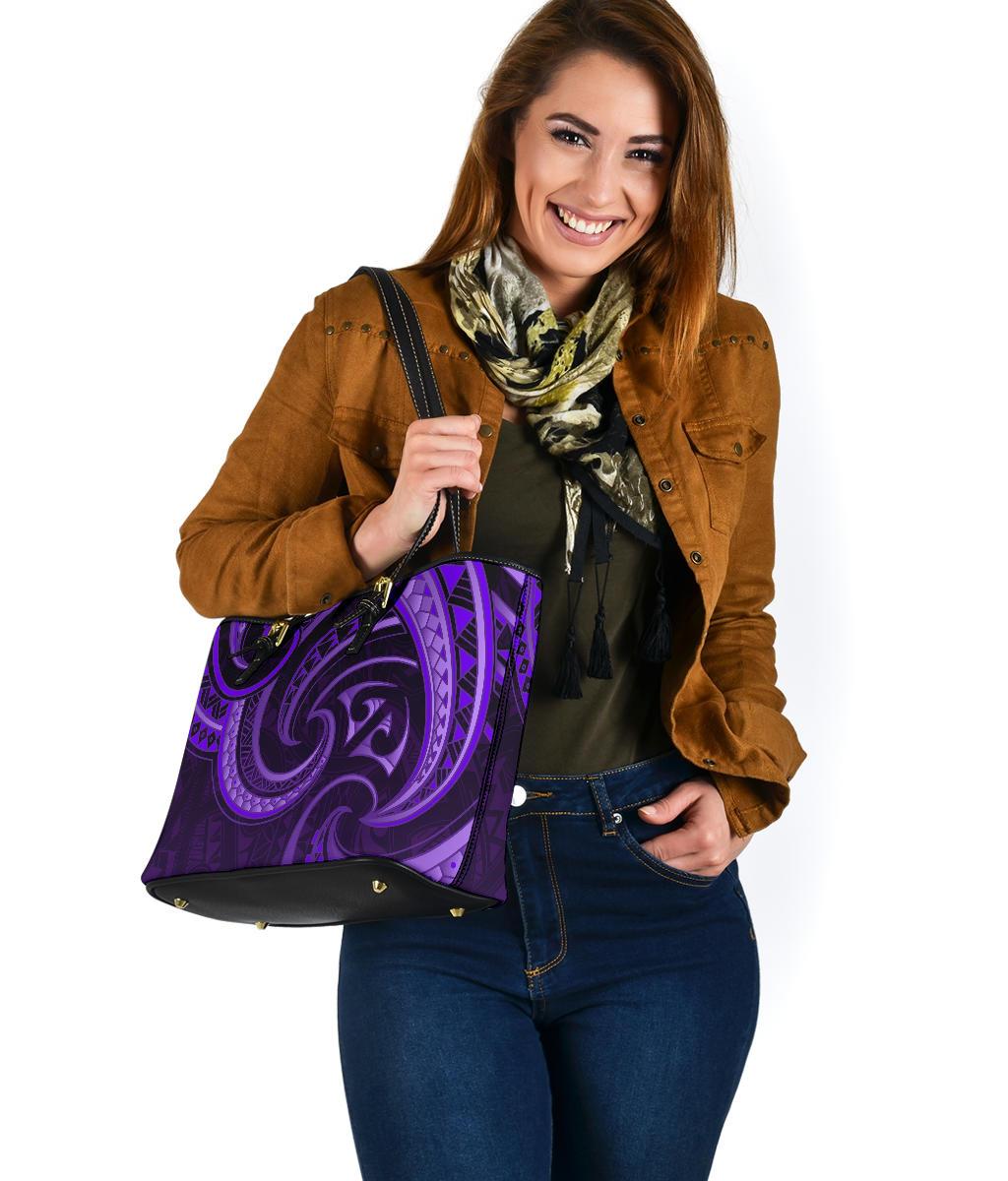 new-zealand-maori-mangopare-small-leather-tote-polynesian-purple