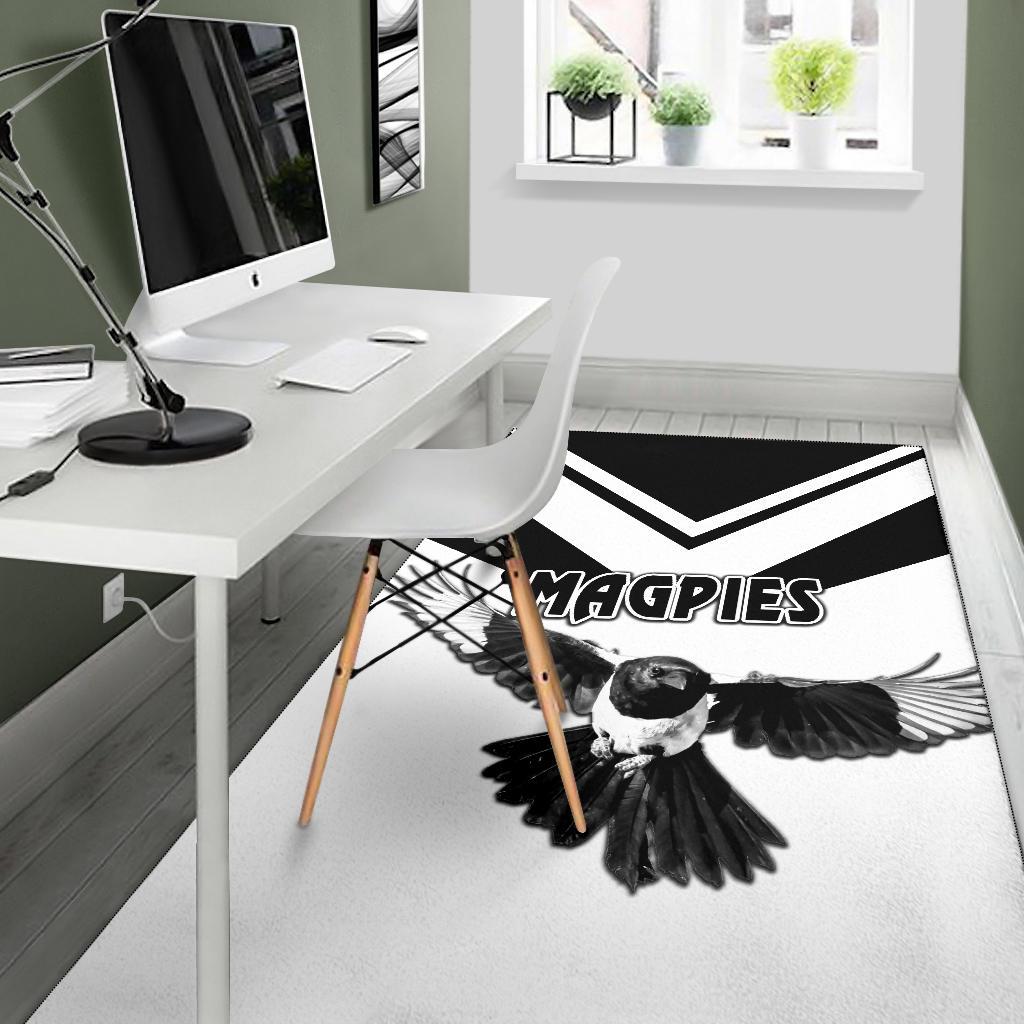 Western Suburbs Magpies Area Rug Original Style - White - Vibe Hoodie Shop