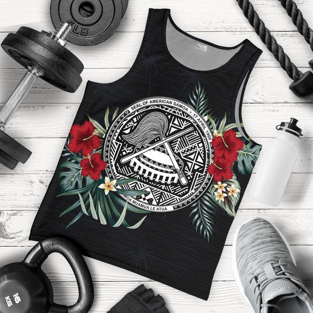 American Samoa Hibiscus Men's Tank Top - Vibe Hoodie Shop