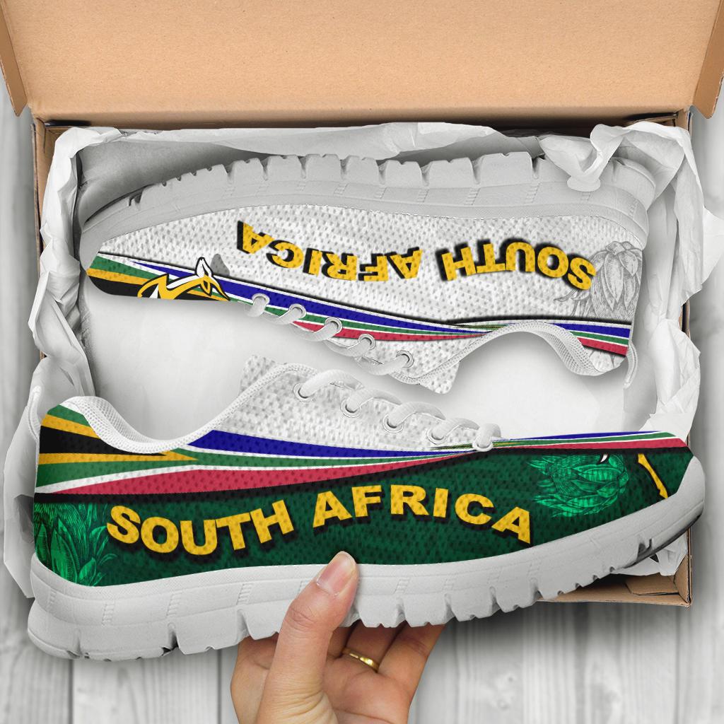 South Africa Sneakers Springboks Rugby Be Unique - White - Vibe Hoodie Shop