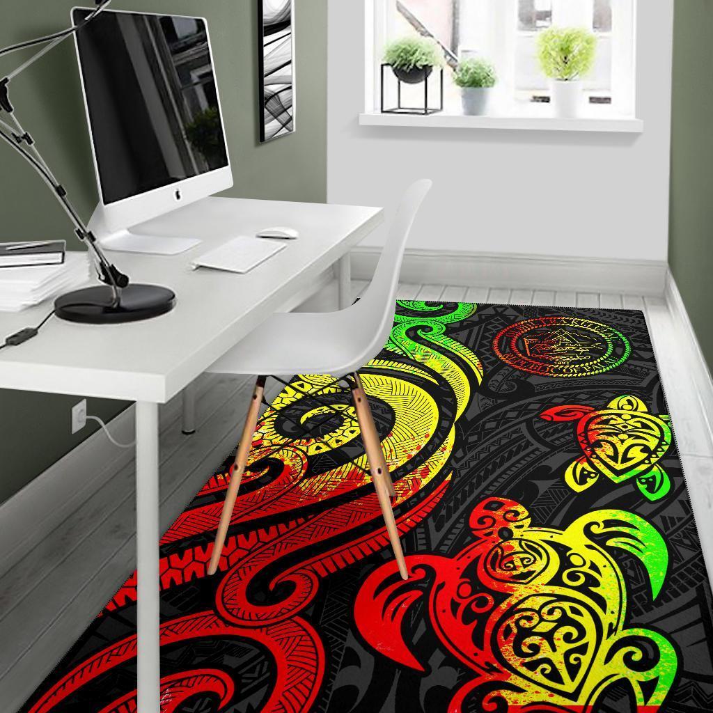 Palau Area Rug - Reggae Tentacle Turtle - Vibe Hoodie Shop