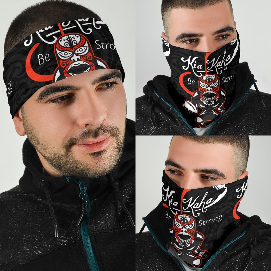 New Zealand Bandana Rugby Kia Kaha Be Strong Black - Vibe Hoodie Shop
