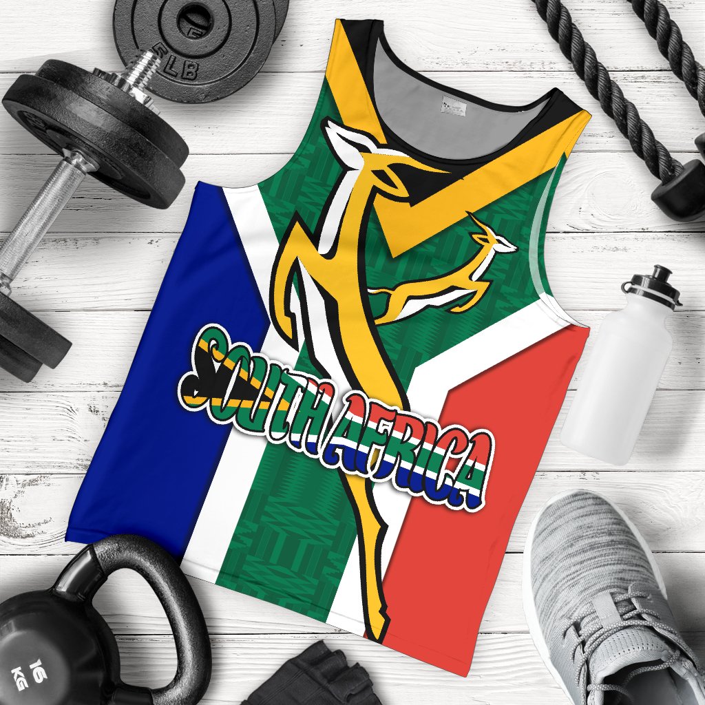 South Africa Men Tank Top Springboks Rugby Be Proud - Vibe Hoodie Shop