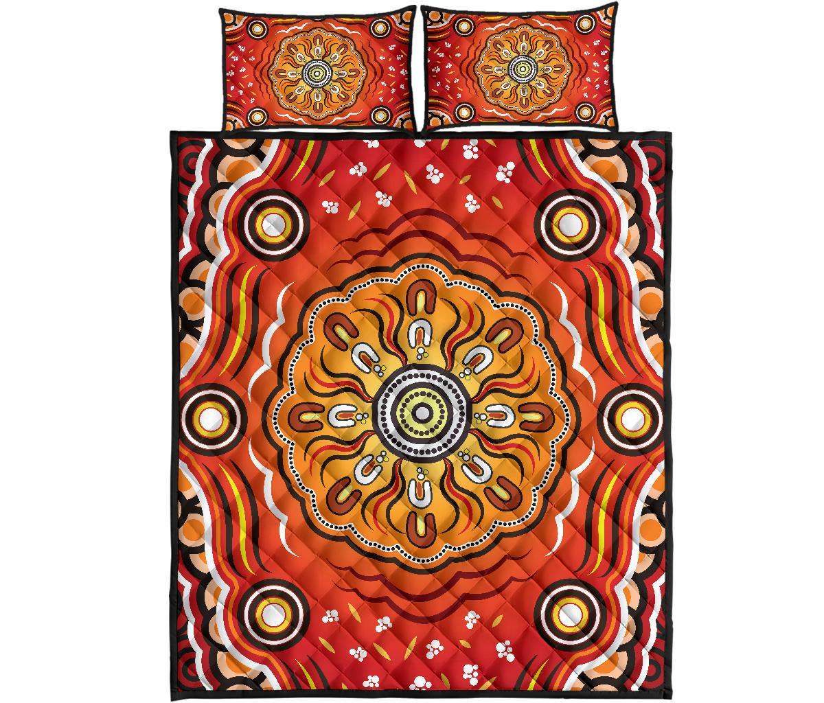 Aboriginal Quilt Bed Set - Indigenous Art Patterns Ver01 - Vibe Hoodie Shop