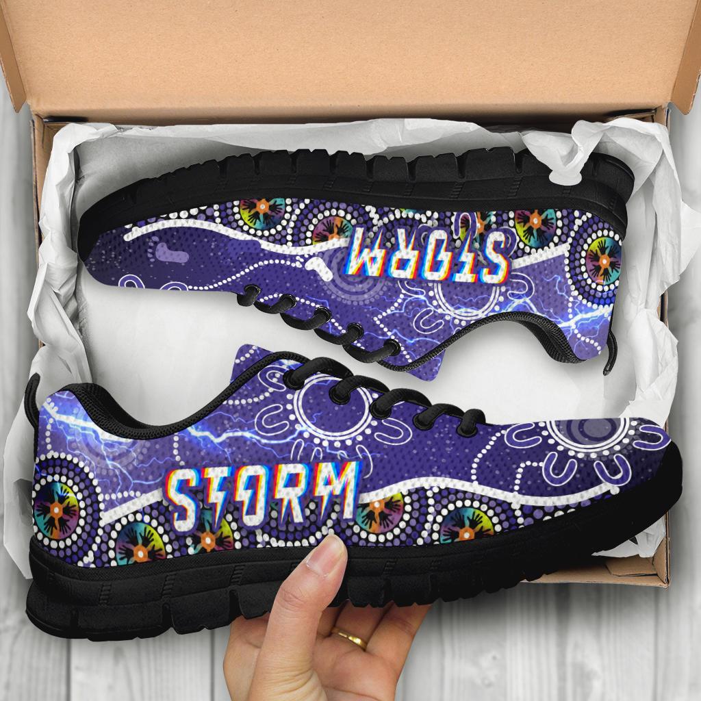 Melbourne Storm Sneakers Unique Indigenous - Vibe Hoodie Shop