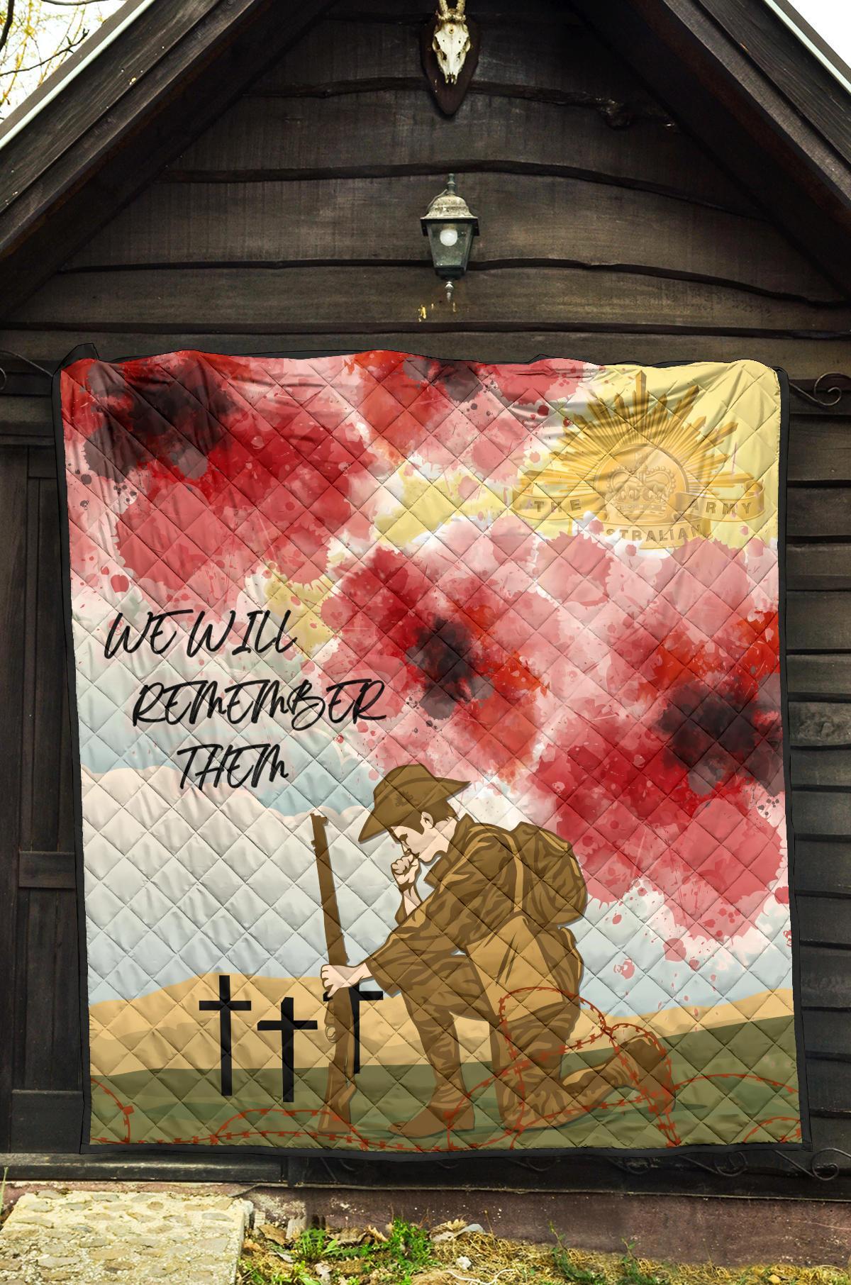 ANZAC Day Premium Quilt - We Will Remember Them - Vibe Hoodie Shop
