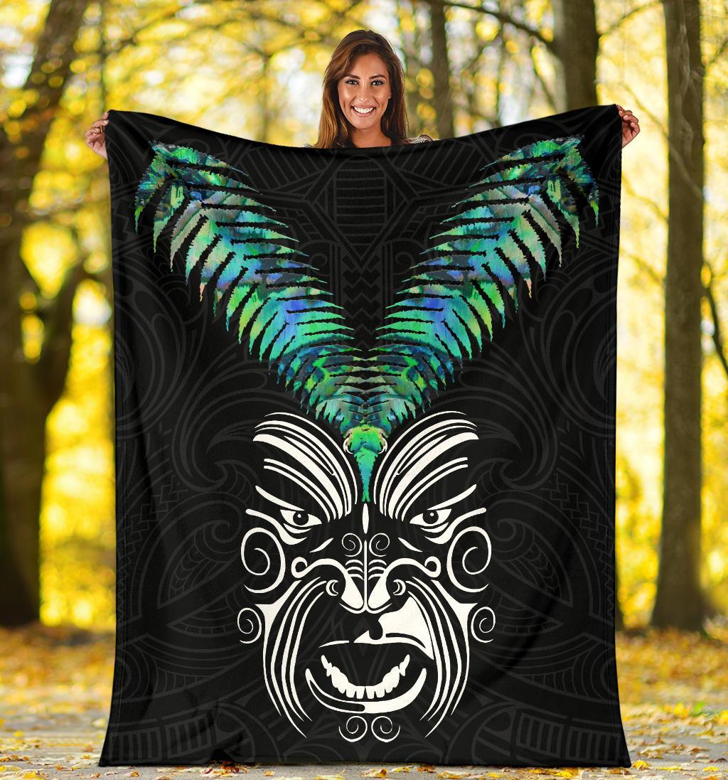 New Zealand Maori Moko Premium Blanket Paua Shell - Vibe Hoodie Shop