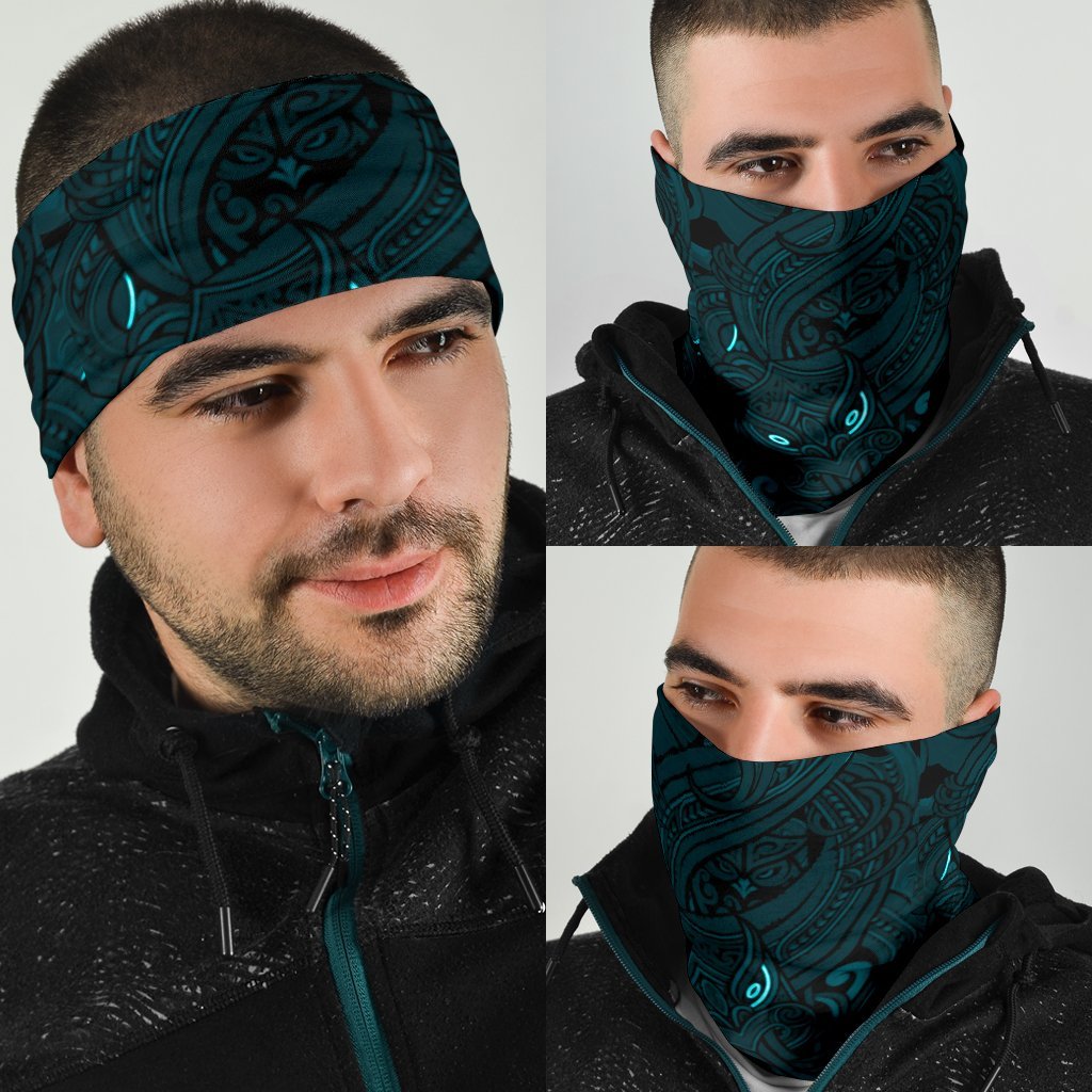 New Zealand Bandana 3 Pack, Maori Gods Tumatauenga (God of War) - Blue - Vibe Hoodie Shop