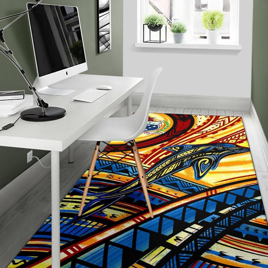 Samoa Area Rug - Dolphin Surfing - Vibe Hoodie Shop