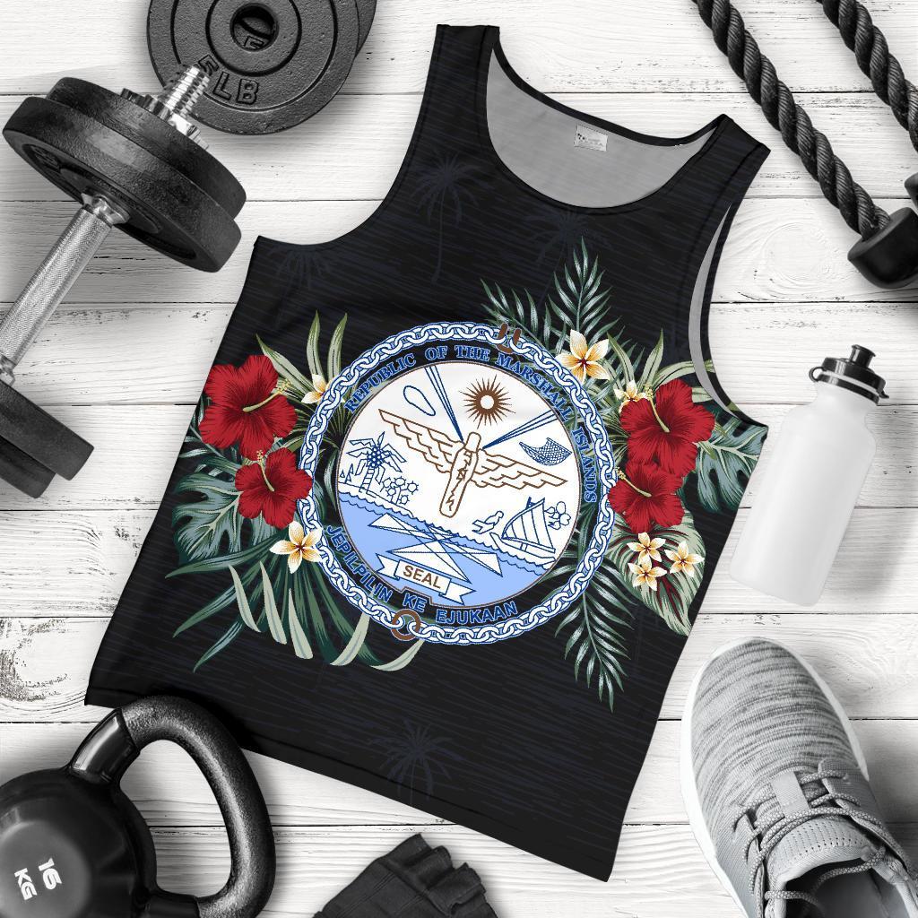 Marshall Islands Hibiscus Men's Tank Top - Vibe Hoodie Shop