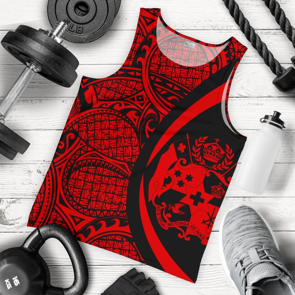 Tonga Polynesian Men's Tank Top - Circle Style 02 - Vibe Hoodie Shop