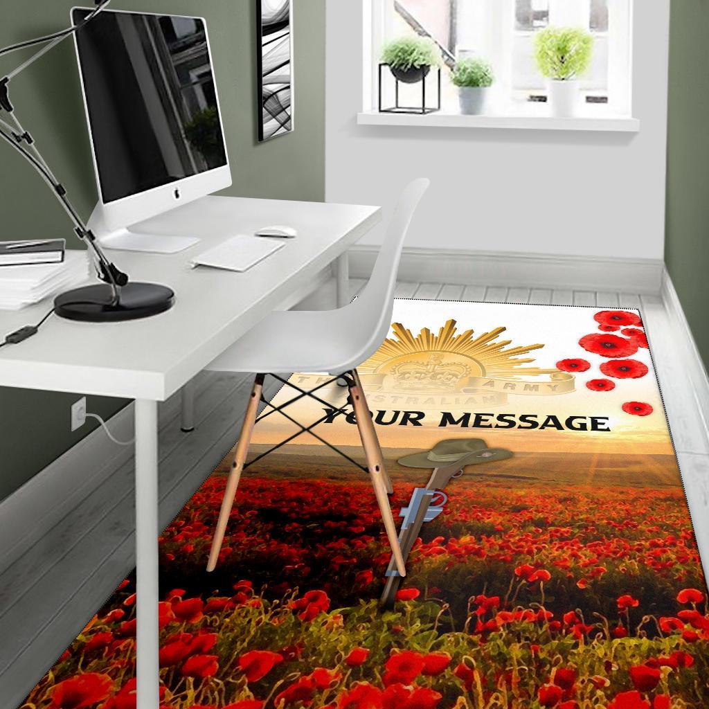 Custom ANZAC Day 2021 Area Rug - We Will Remember Them - Vibe Hoodie Shop