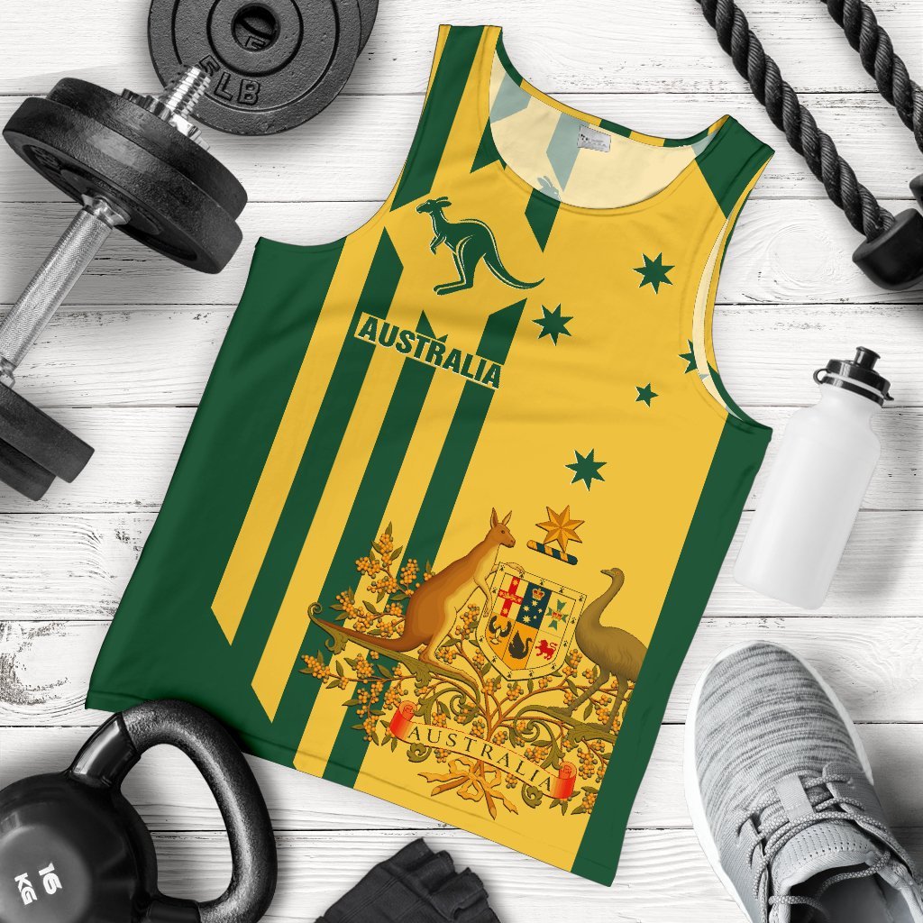 Men's Tank Top - Australia Kangaroo Sign National Color - Vibe Hoodie Shop