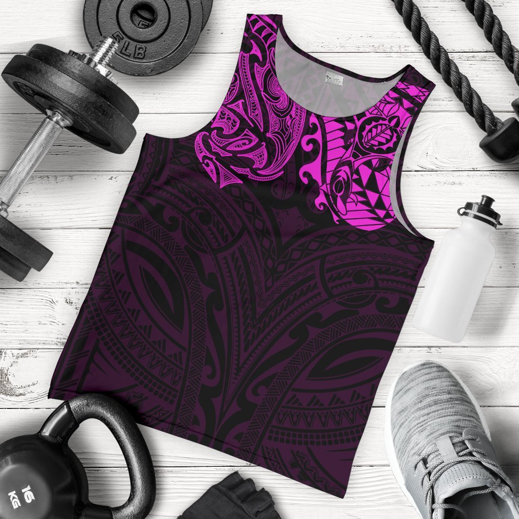 New Zealand Men's Tank Top, Maori Polynesian Tattoo Purple - Vibe Hoodie Shop