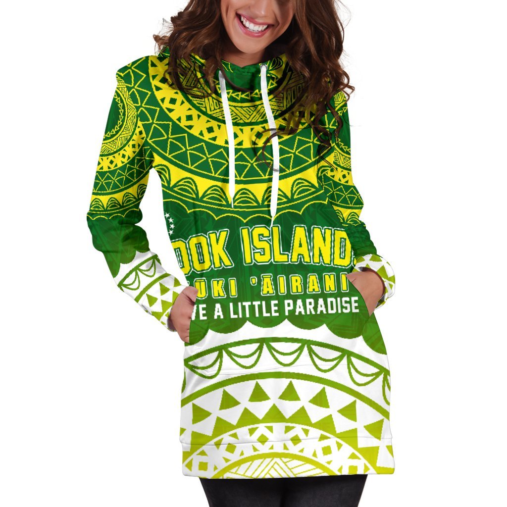 Cook Islands Hoodie Dress Love A Little Paradise - Vibe Hoodie Shop