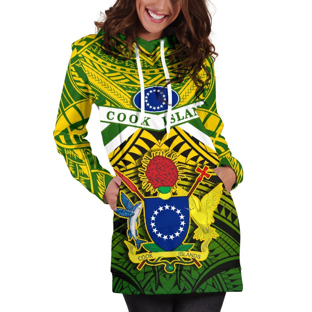 Cook Islands Rugby Hoodie Dress Spirit - Vibe Hoodie Shop