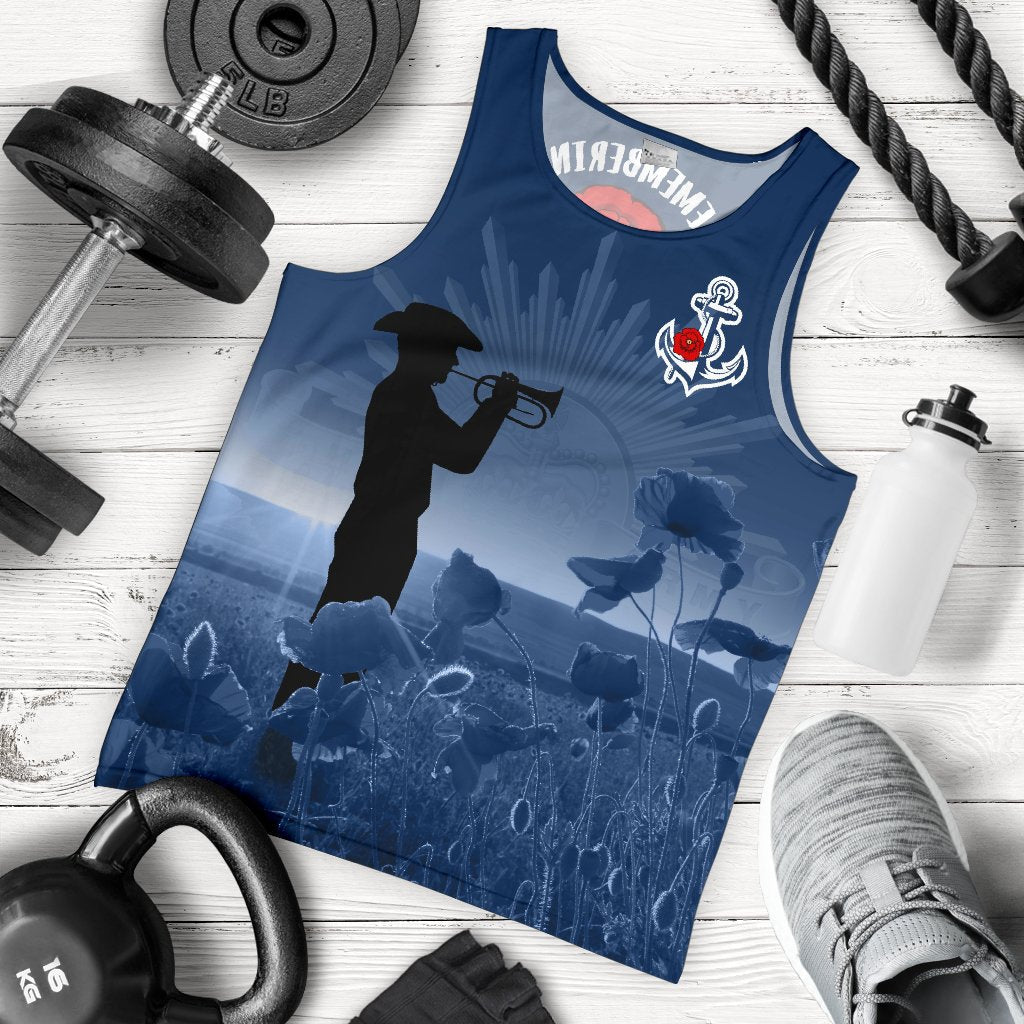 Australia Navy ANZAC Men's Tank Top - Remembering Our Heroes - Vibe Hoodie Shop