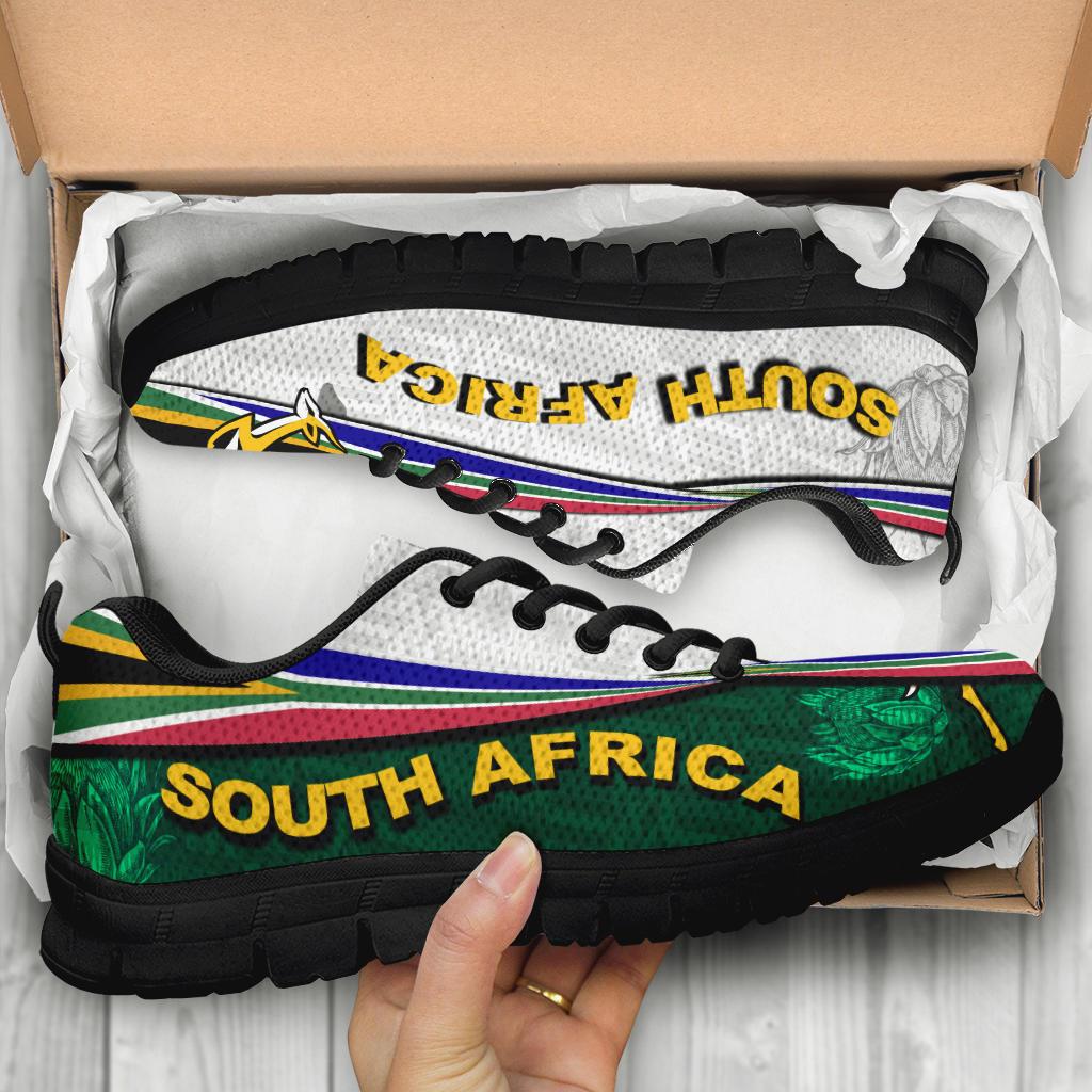 South Africa Sneakers Springboks Rugby Be Unique - White - Vibe Hoodie Shop