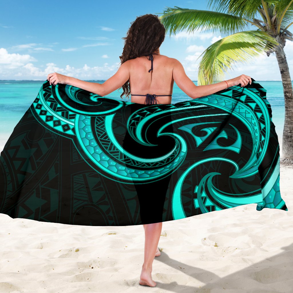 New Zealand Maori Mangopare Sarong Polynesian - Turquoise - Vibe Hoodie Shop