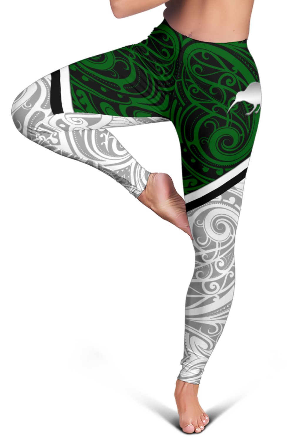 New Zealand Maori Rugby Women Leggings Pride Version - White - Vibe Hoodie Shop