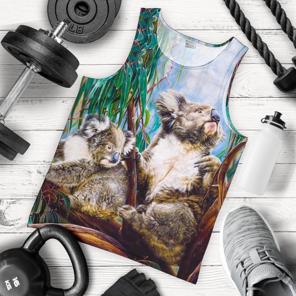 Tank Top - Koala And Joey Tank 3D Art - Men - Vibe Hoodie Shop