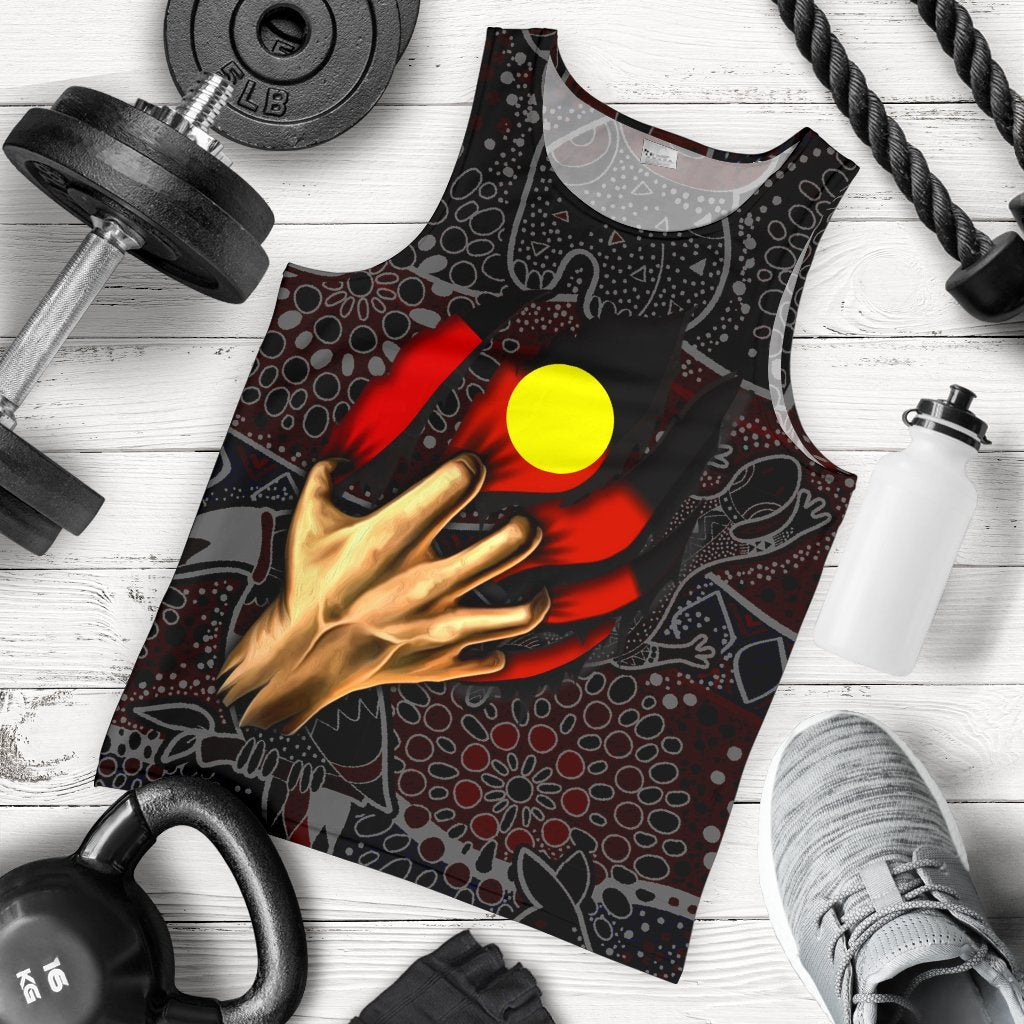 Aboriginal Men's Tank Top - Aboriginal Blood In Me - Vibe Hoodie Shop