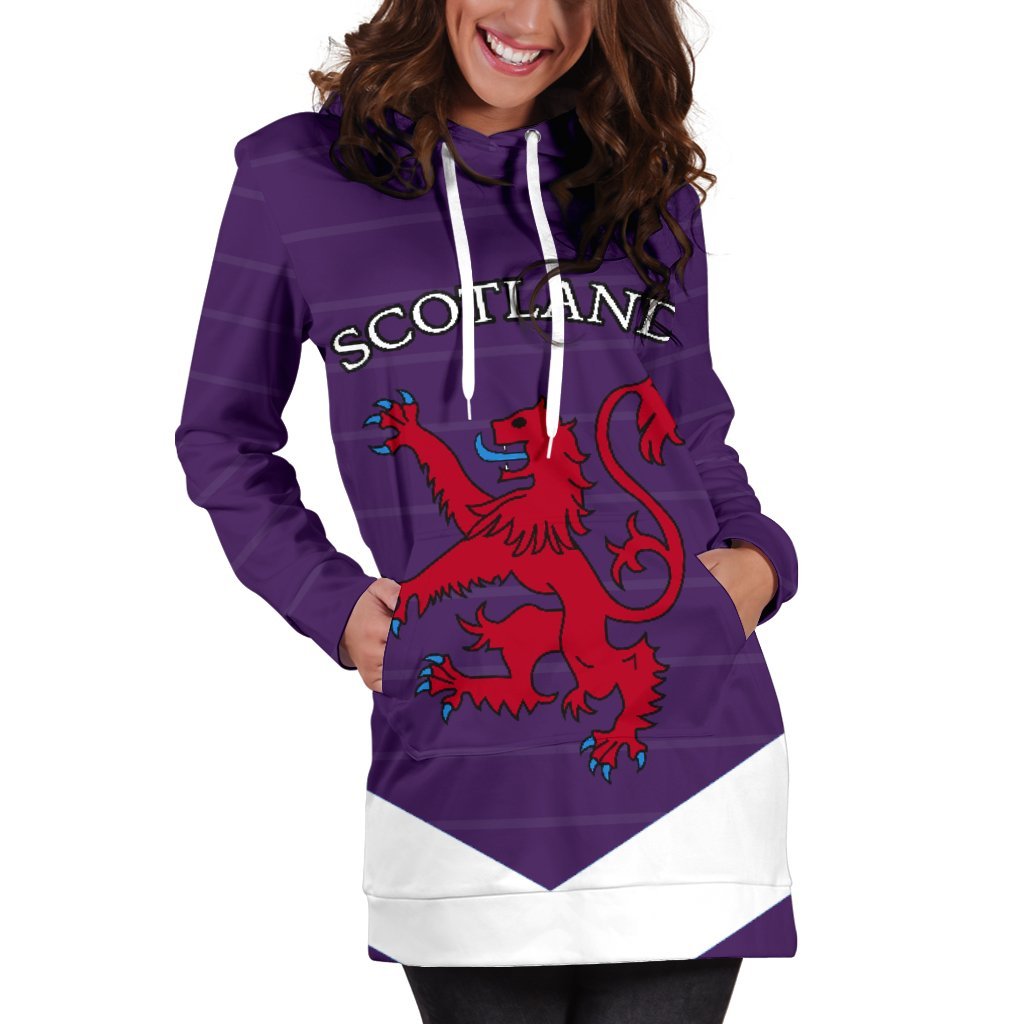 Scotland Women's Hoodie Dress Lion - Vibe Hoodie Shop