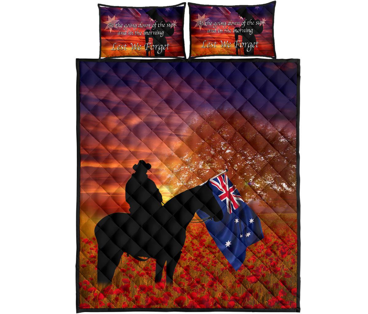 ANZAC Day 2021 Quilt Bed Set - Lest We Forget - Vibe Hoodie Shop
