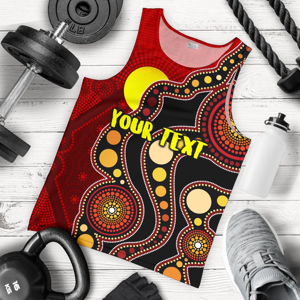 Custom Men's Tank Top Australia Aboriginal Lives Matter Flag - Vibe Hoodie Shop