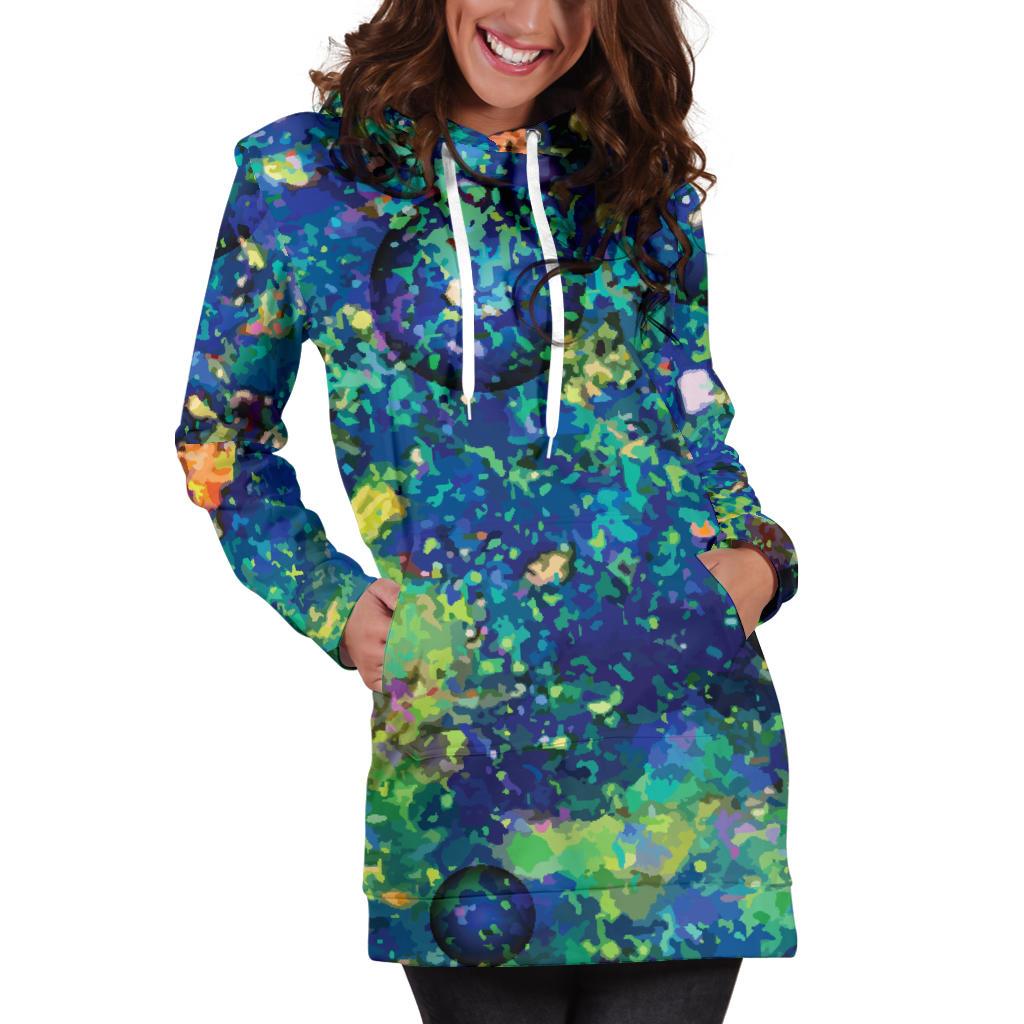 Australia Hoodie Dress - Opal Gemstone Hoodie Color Art - Vibe Hoodie Shop