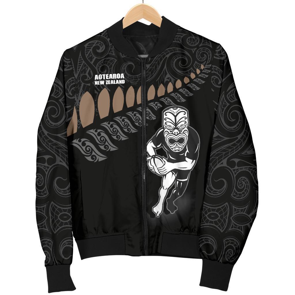 New Zealand Bomber Jacket Rugby Warrior Women - Vibe Hoodie Shop